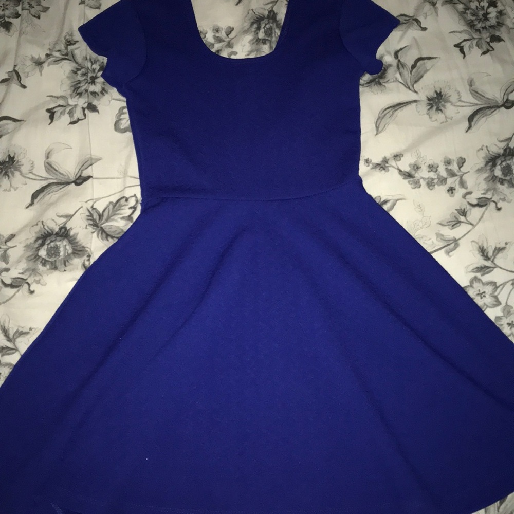 Casual royal blue dress